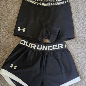 Under Armour Black and White Shorts Duo